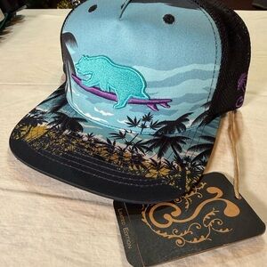 Grassroots California Limited Edition bear surf snapback trucker hat